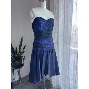 Women's Large Dress Purple Black Lace Gothic Grunge Vintage 90s